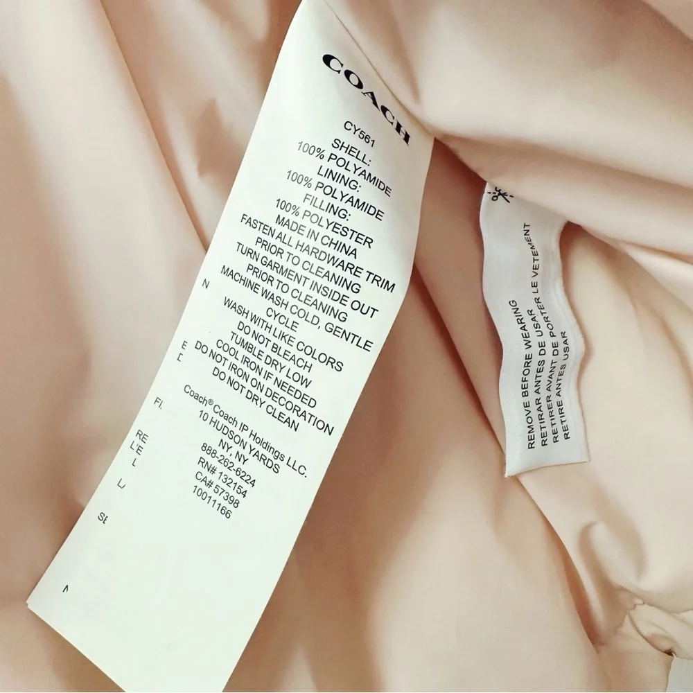 Coach Quilted Blouson Jacket In Recycled Nylon Pink